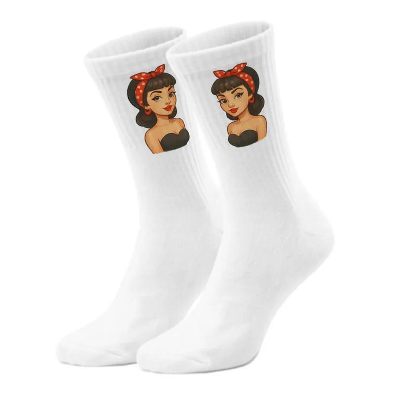 epicsocks Retro Vibes Schwarz Bandana Socken in 37-41 im Paar