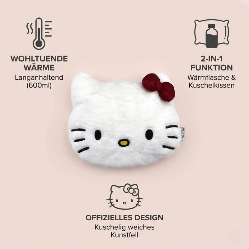 Hello Kitty Warmwasserflasche mit Kuschelbezug