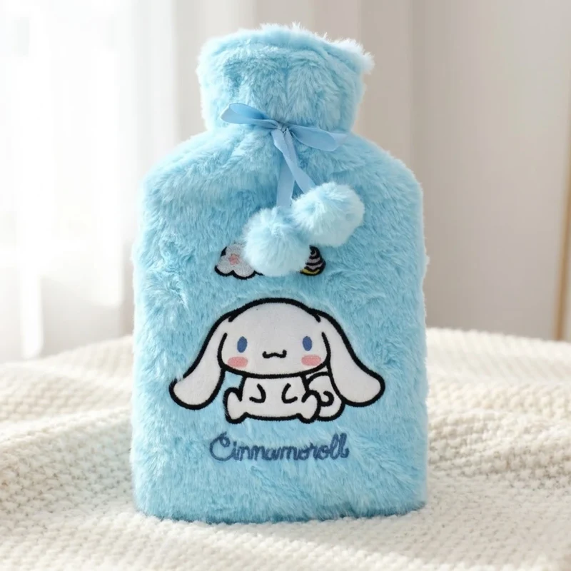 Cinnamoroll Wärmflasche mit Plüschbezug blau
