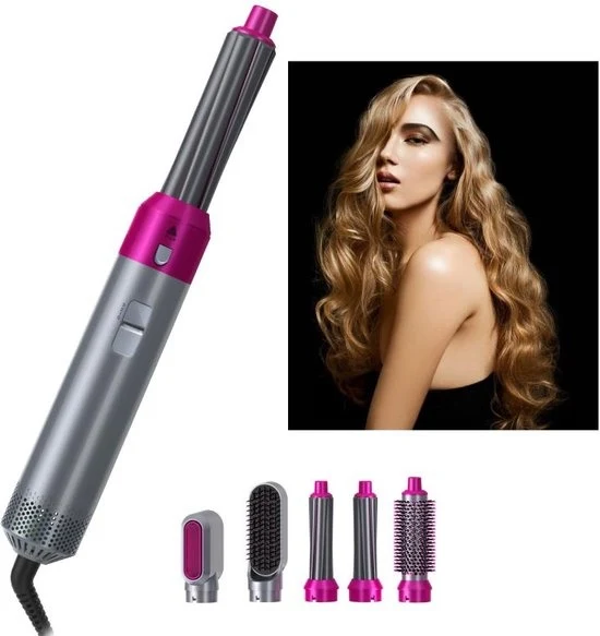 HOT Air Styler 5+1 F√∂hnborstel - Stijlborstel - 5-IN-1 Set- Krulborstel - Magic brush - Haardroger - F√∂hn - Multistyler - Automatische Krultang