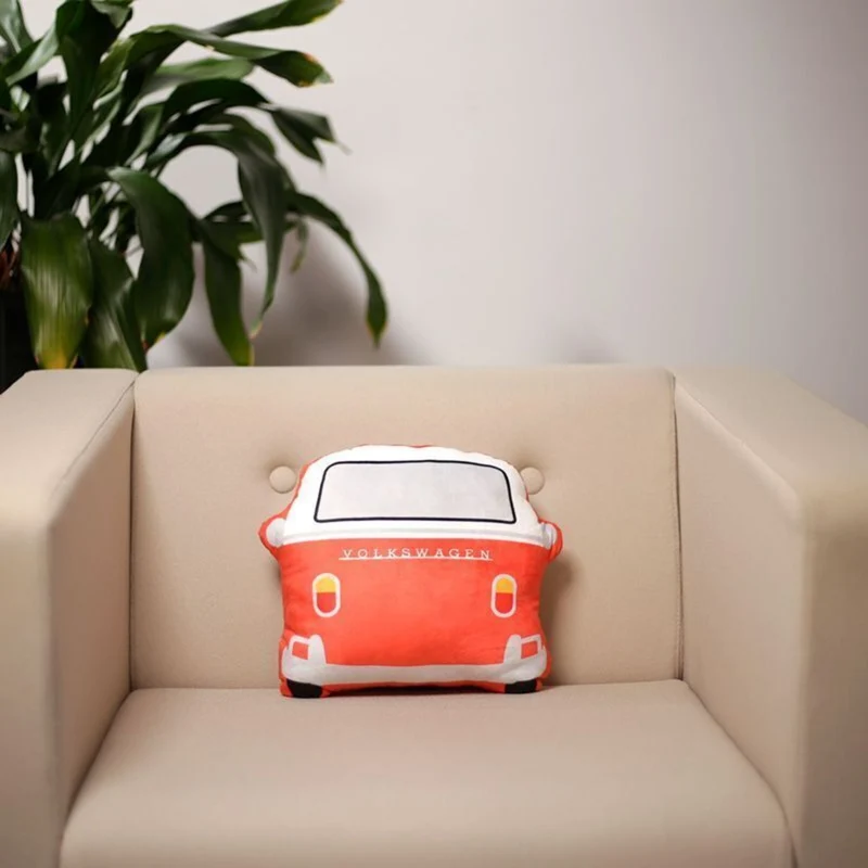 Volkswagen VW T1 Bus Kissen in rot