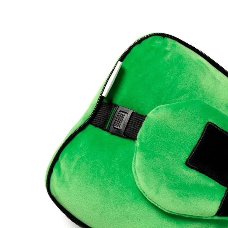 Minecraft Creeper Reisekissen mit Augenmaske