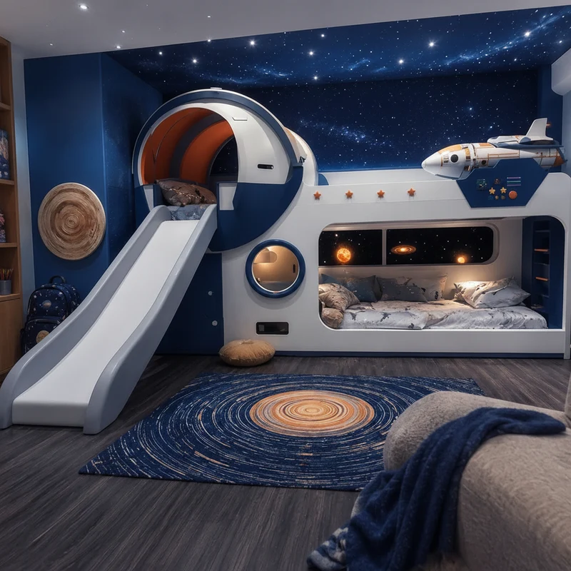 Galaxy Explorer Space Adventure Kids Bunk Bed