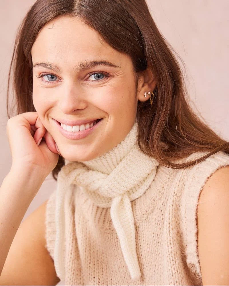 Kleiner Strickschal • Weiß