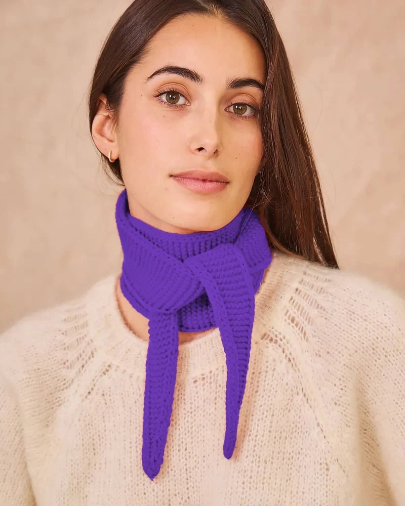 Kleiner Strickschal • Violett