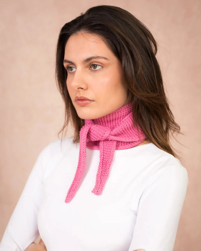 Kleiner Strickschal • Pink