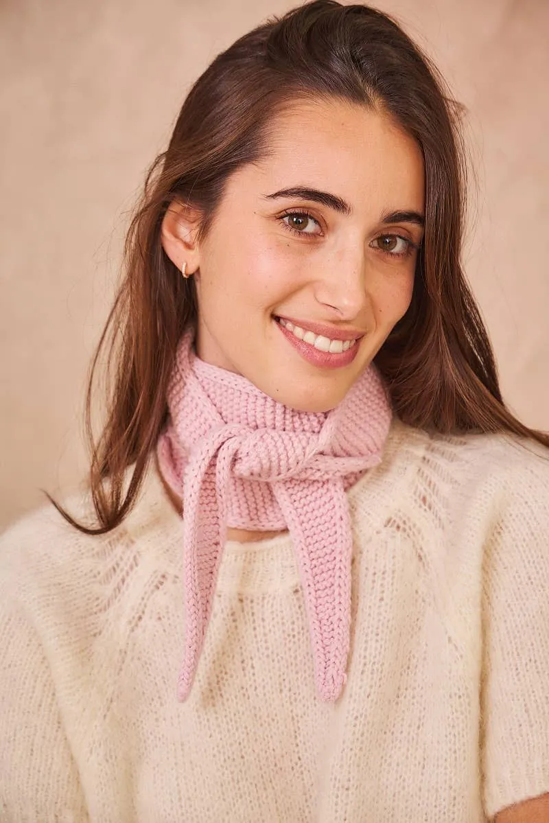 Kleiner Strickschal • Helles Rosa