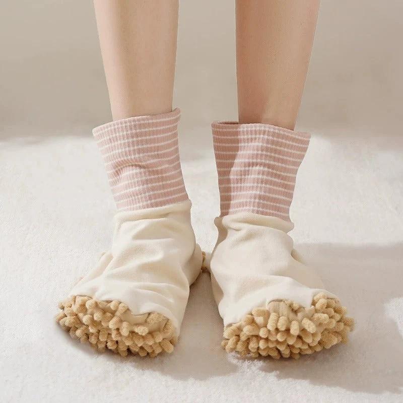 Clean & Walk Plush Mop Socks