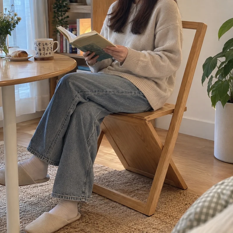 Studio Ready Foldable Wooden Chair