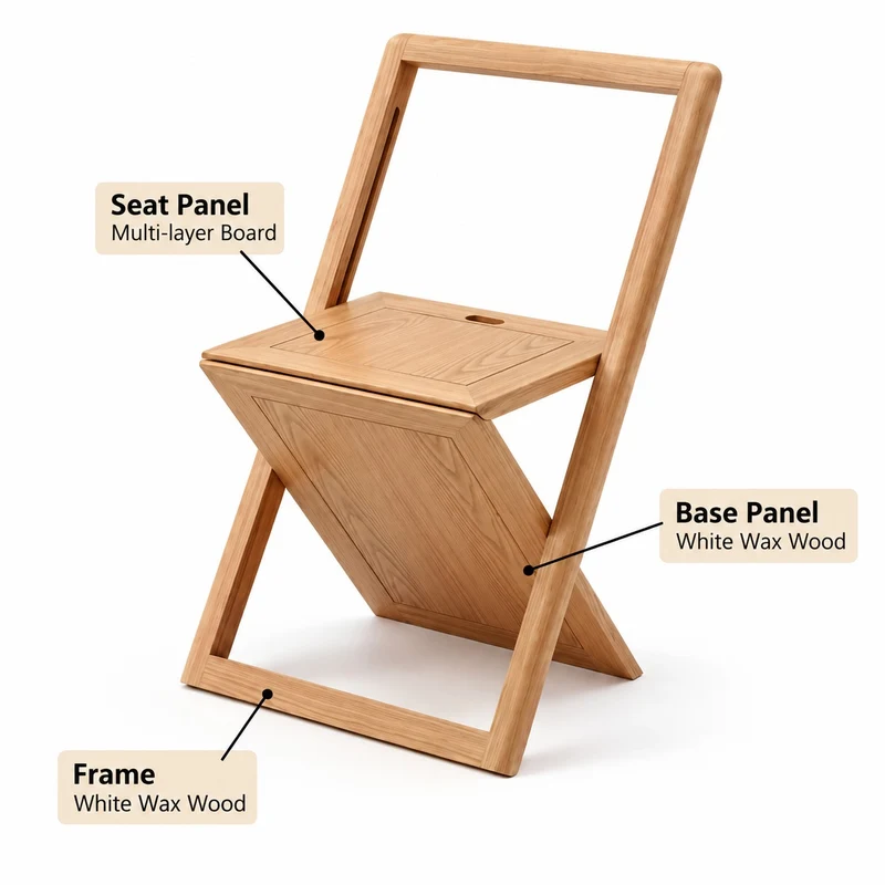 Studio Ready Foldable Wooden Chair