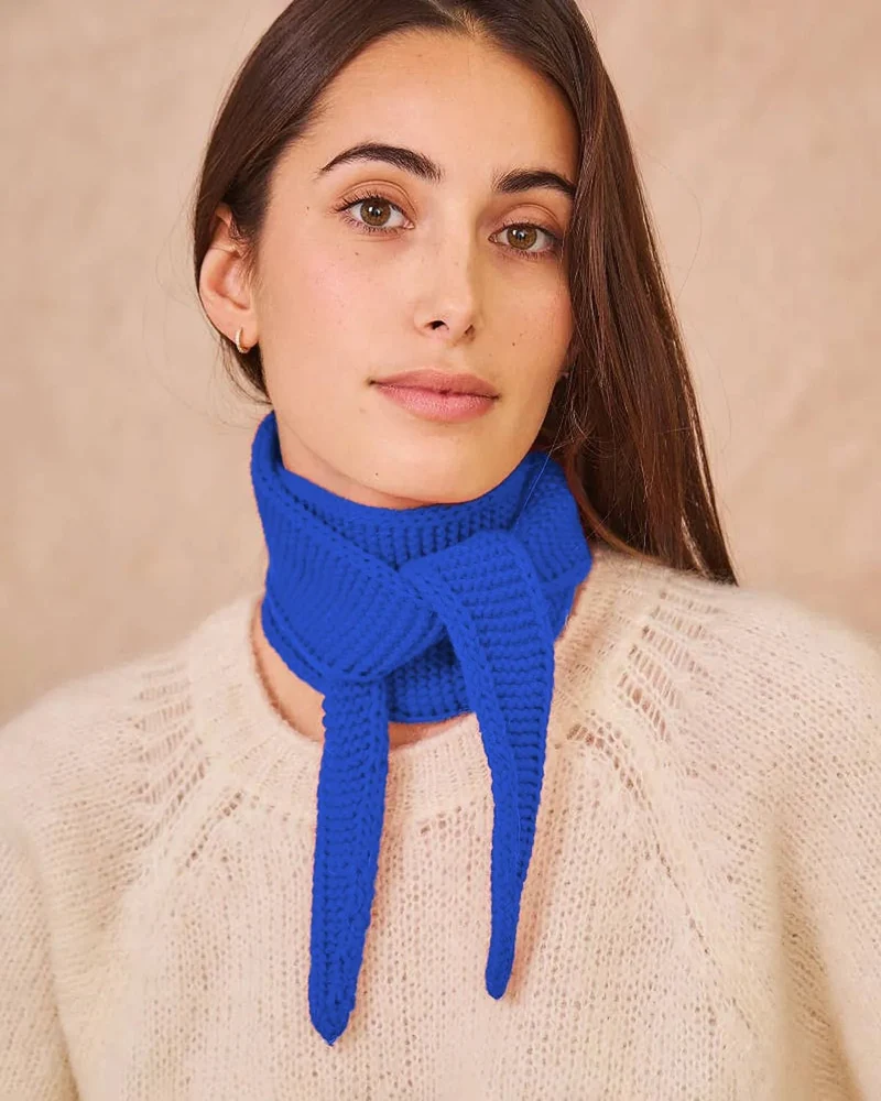 Kleiner Strickschal • Blau