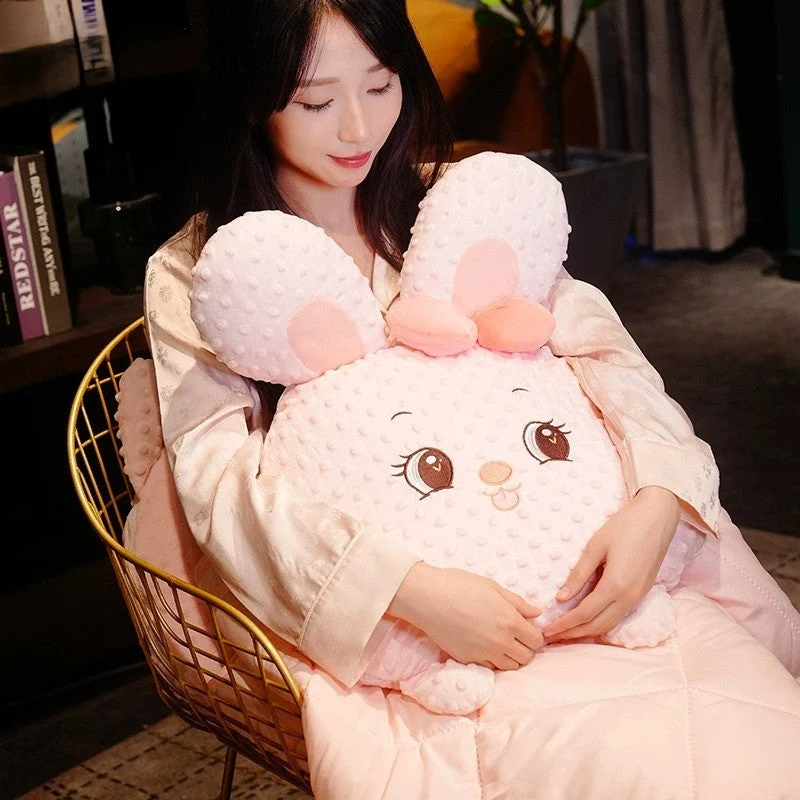 Cuddle Ready Cute Cartoon Pillow Blanket