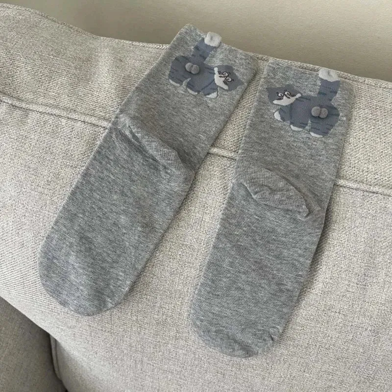 Cute Cat Butt Cartoon Socks