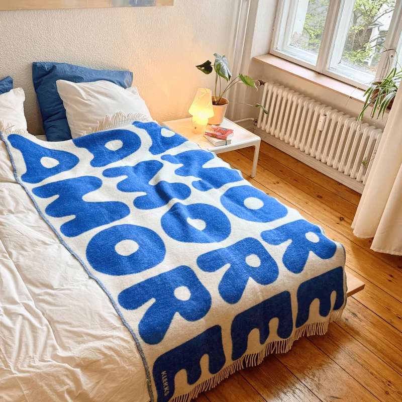 KLEKKS NO. 11 Wolldecke • Blau