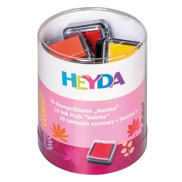 Heyda Stempelkissen-Set Mini „Sunrise“ (10 Stück, 30 × 30 mm)