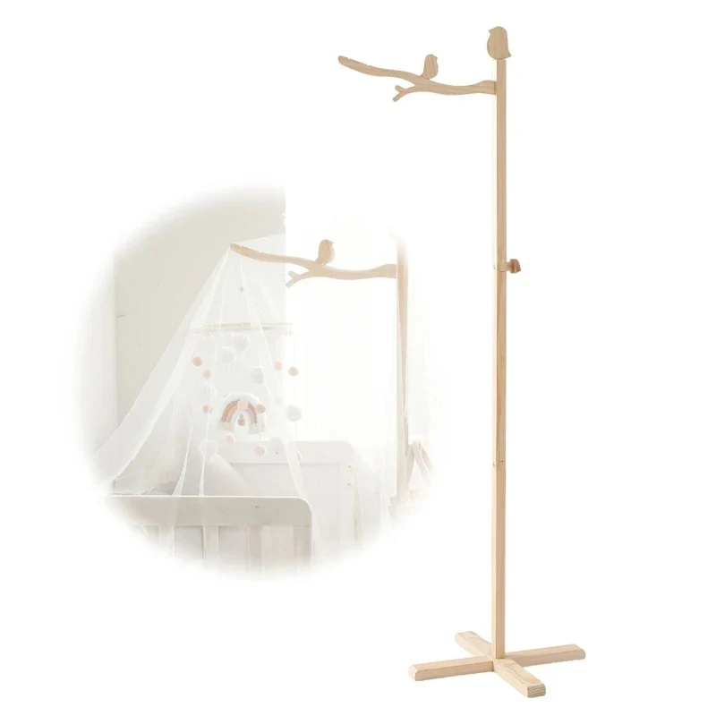 KidzzCamp Baby Holz-Halterung Zubehör für Babybett Mobile