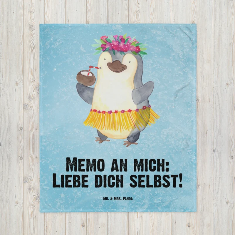 Babydecke Pinguin Kokosnuss