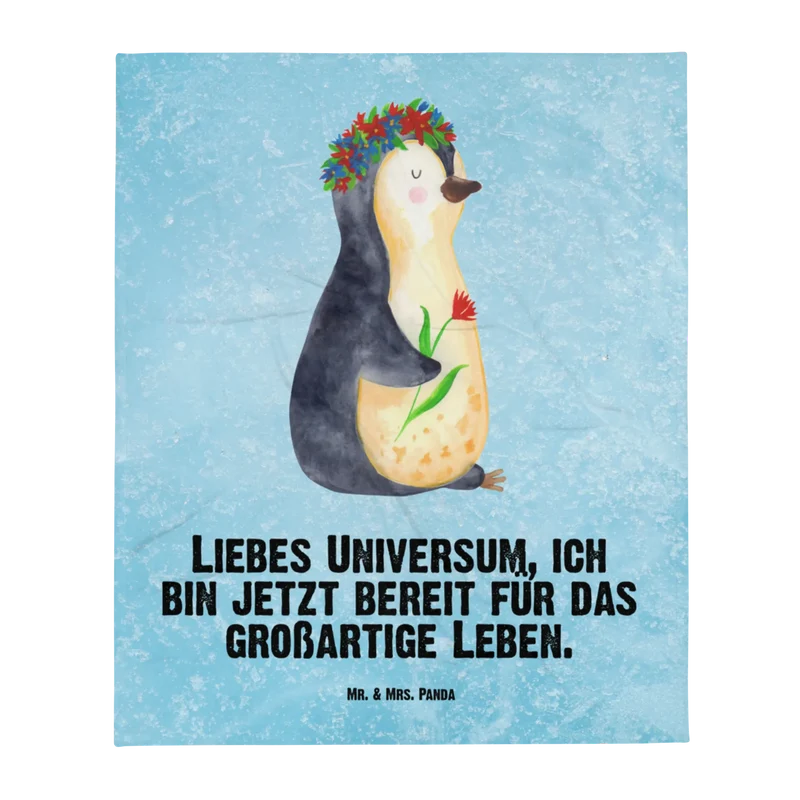 Babydecke Pinguin Blumen