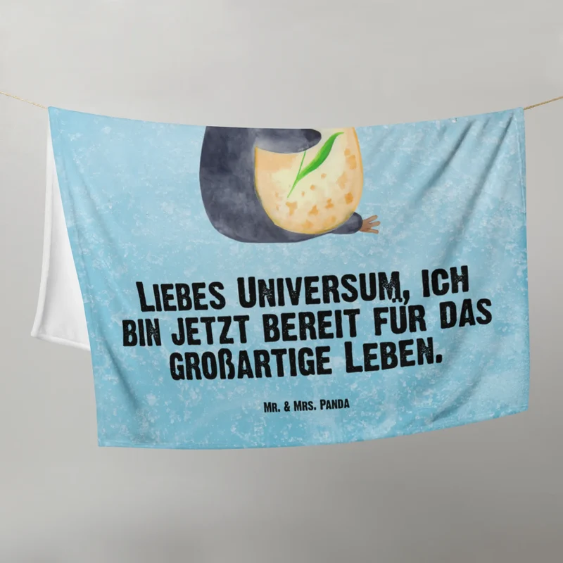 Babydecke Pinguin Blumen