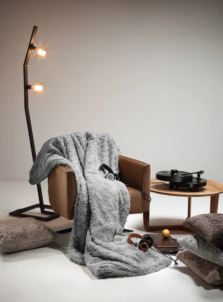 Decke "Classic Teddy silber"
