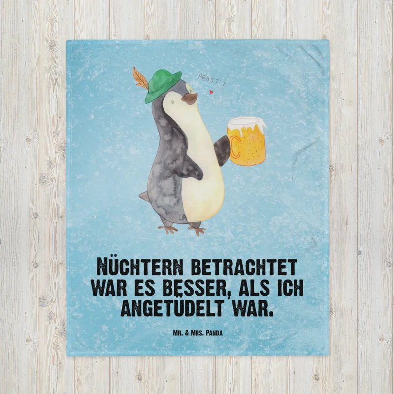 Babydecke Pinguin Bier