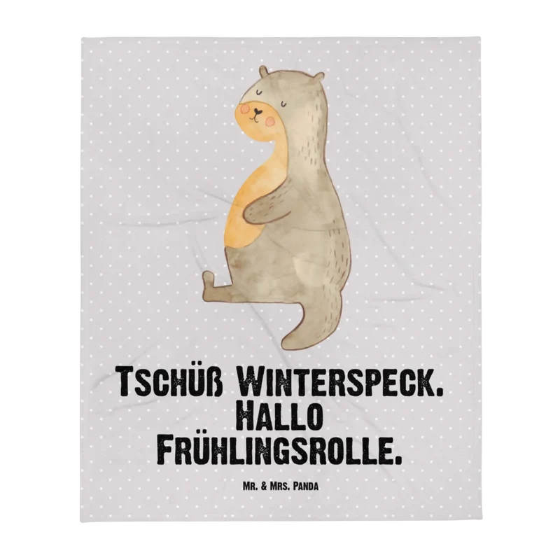 Babydecke Otter Bauch