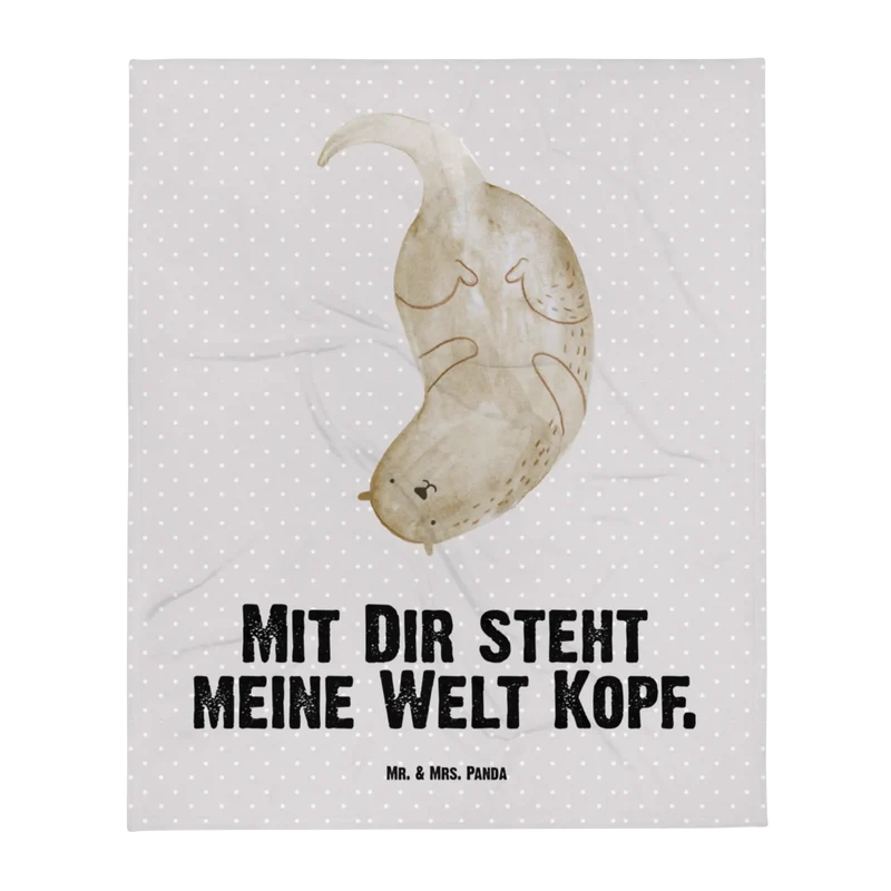 Babydecke Otter Kopfüber