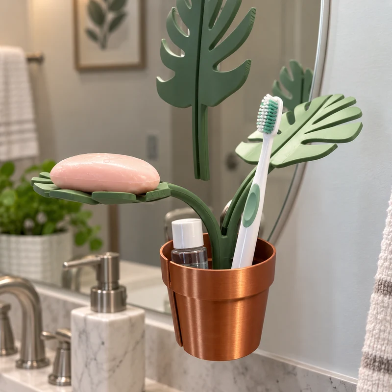Mirror Pot Bathroom Organizer