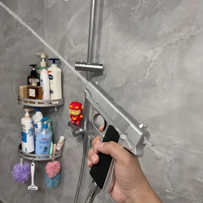 Water Cannon Gun-Shape Handheld Shower Head