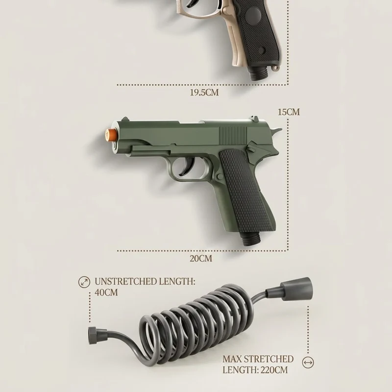 Water Cannon Gun-Shape Handheld Shower Head
