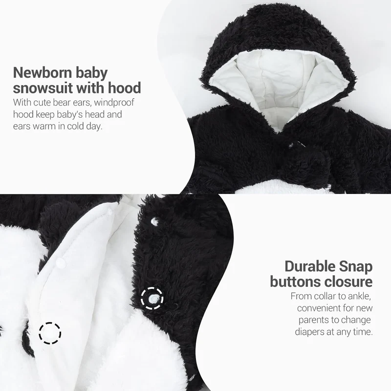 Baby Overall Winter Mit Kapuze Schneeanzug