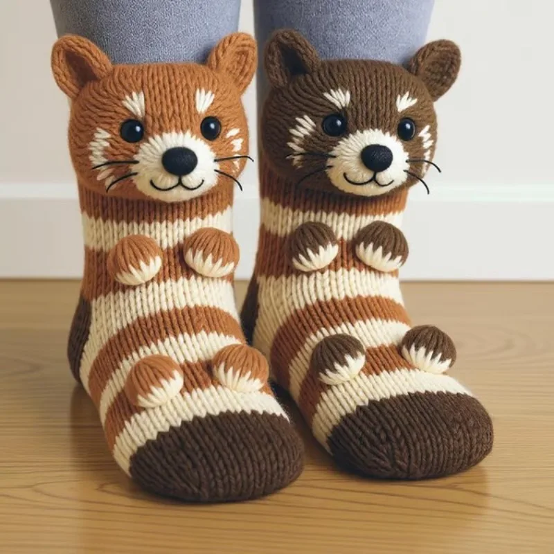 Animal Crew Plush Cozy Socks