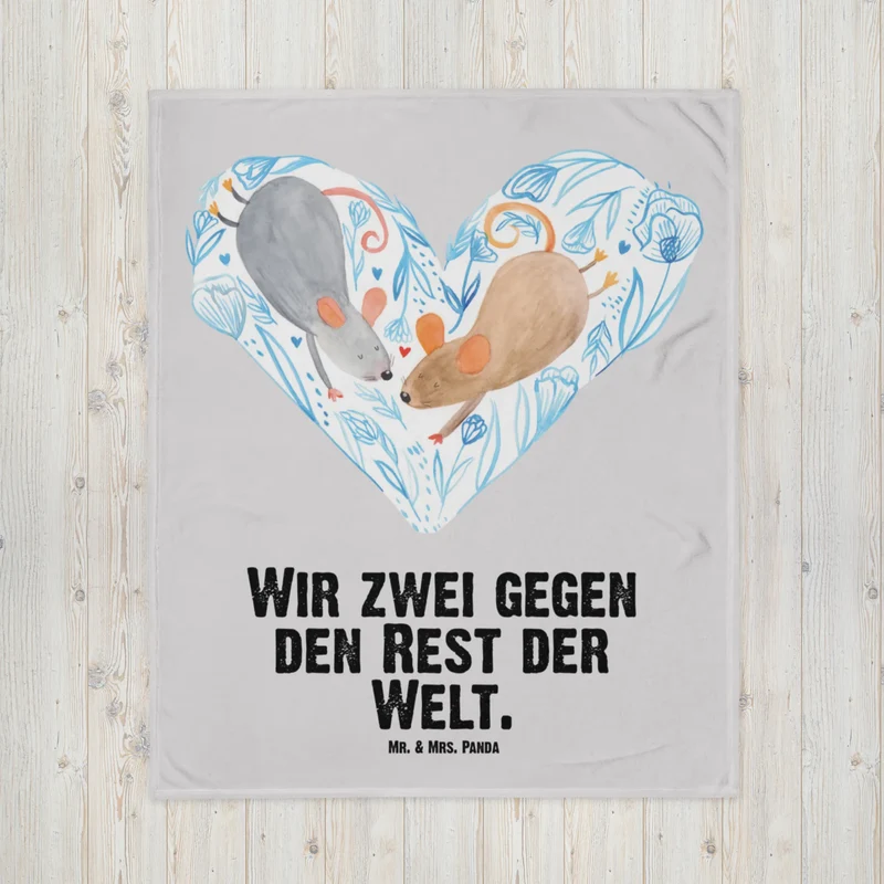 Babydecke Mäuse Herz