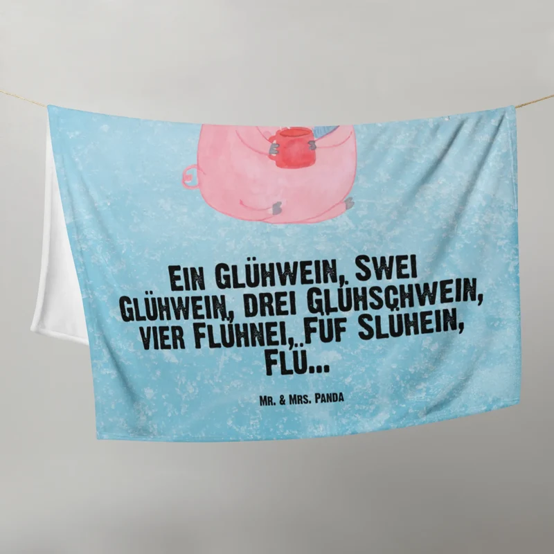 Babydecke Schweinchen Glühwein
