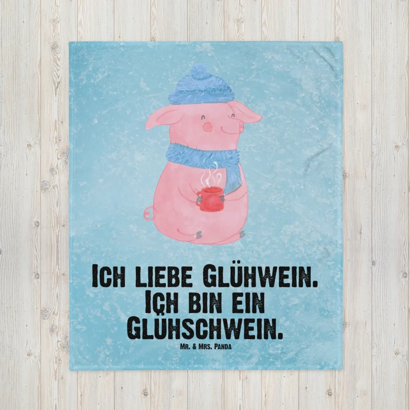 Babydecke Schwein Glühwein