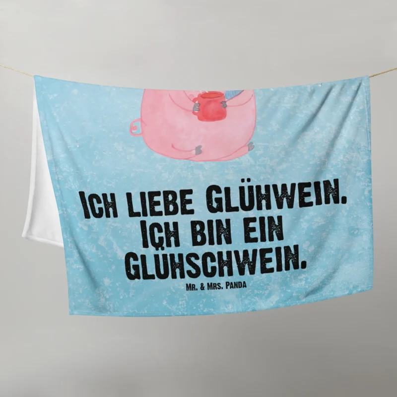 Babydecke Schwein Glühwein