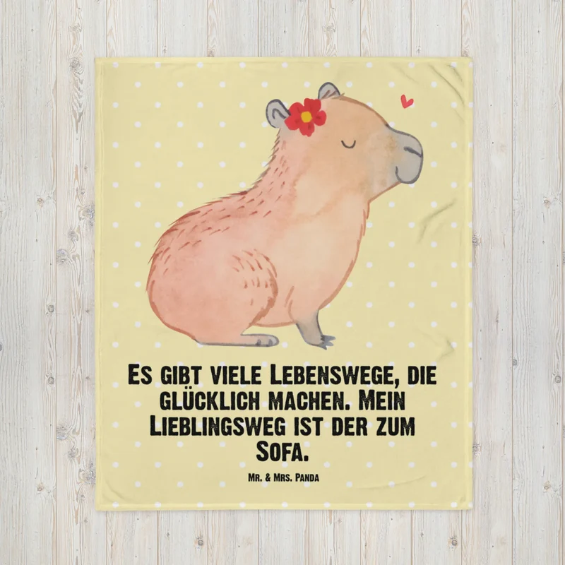 Babydecke Capybara Blume