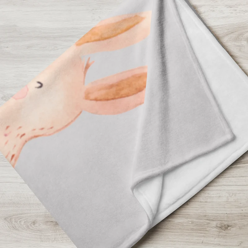 Babydecke Bär und Hase Umarmen