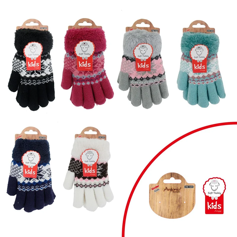 Baby Kinder Winter Handschuhe Strickhandschuhe warm gefüttert