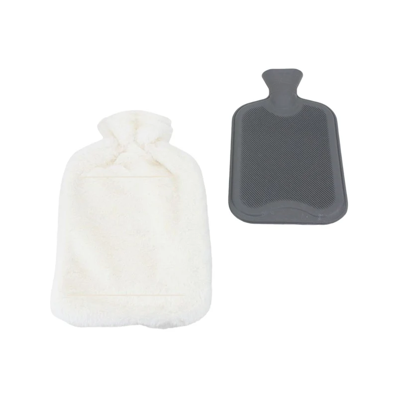 Wärmflasche » weicher Teddy Bezug » Wärmekissen mit Eingriff für warme Hände »