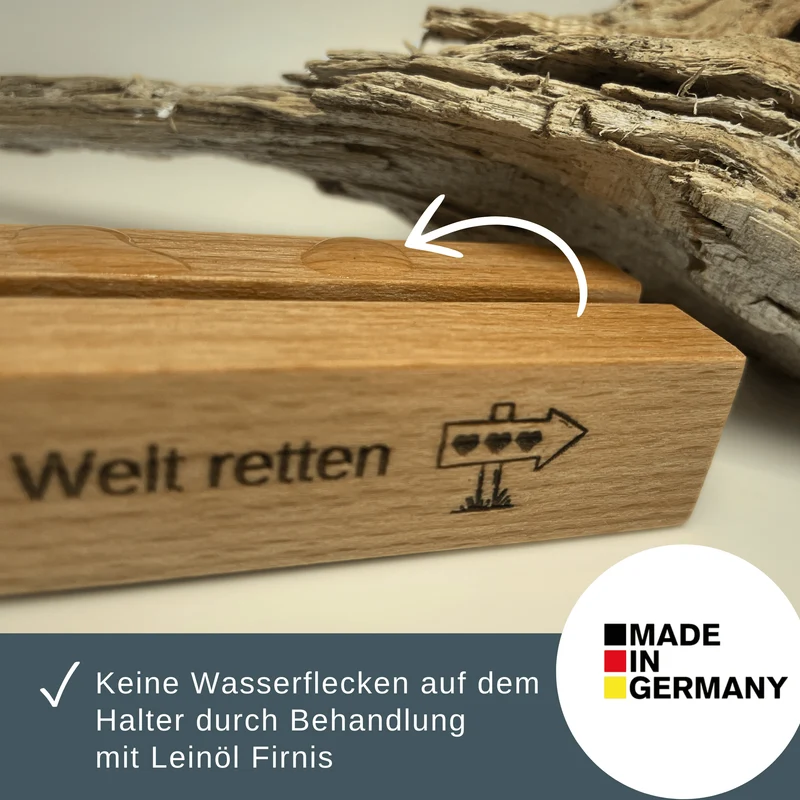 Geschenkset für Eltern: liebevolles Frühstücksbrettchen-Set für Mama und Papa mit individualisierbarem Holzhalter