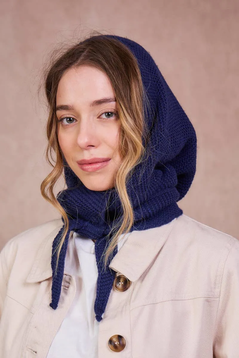 Kapuzenschal • Navy Blau