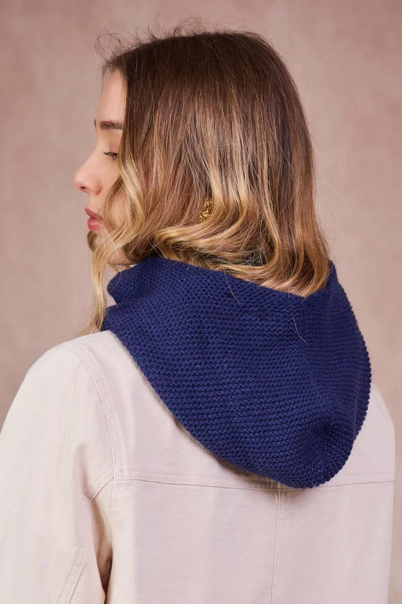 Kapuzenschal • Navy Blau