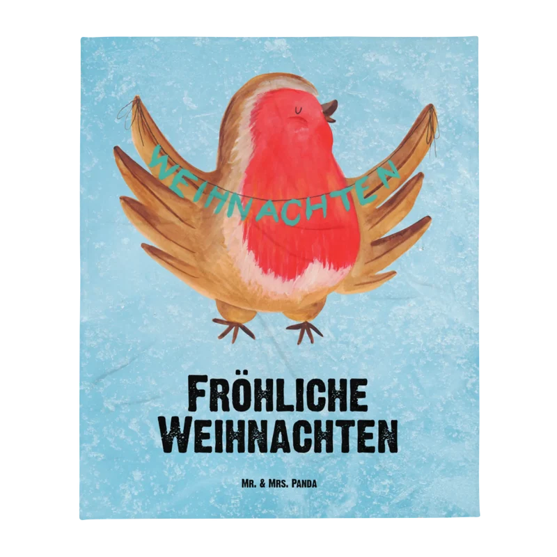 Babydecke Rotkehlchen Weihnachten