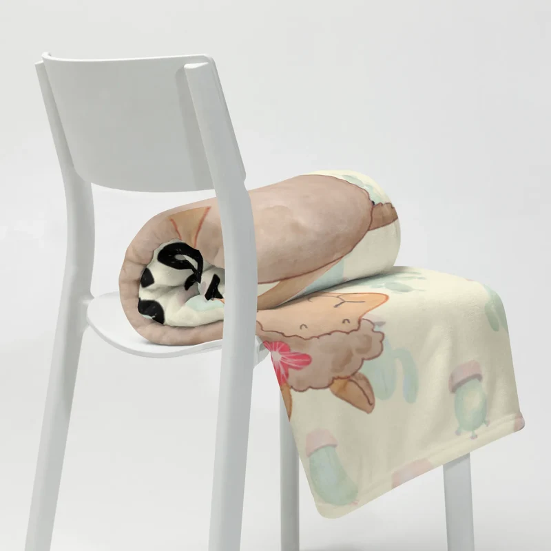 Babydecke Alpaka Blume