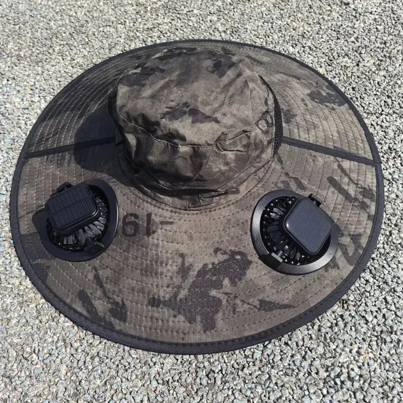 Cool Fast Super Wide Solar Fan Hat