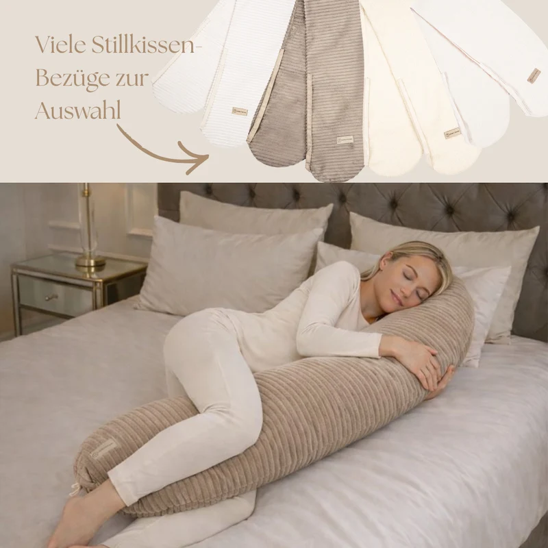 Stillkissen & Schwangerschaftskissen Cord XXL – ergonomisch & stilvoll