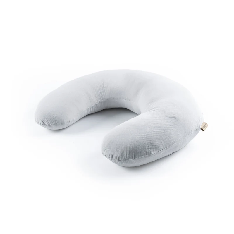 Stillkissen U-Form Musselin abnehmbaren Bezug – ergonomisch, Oeko-Tex, Halbmond