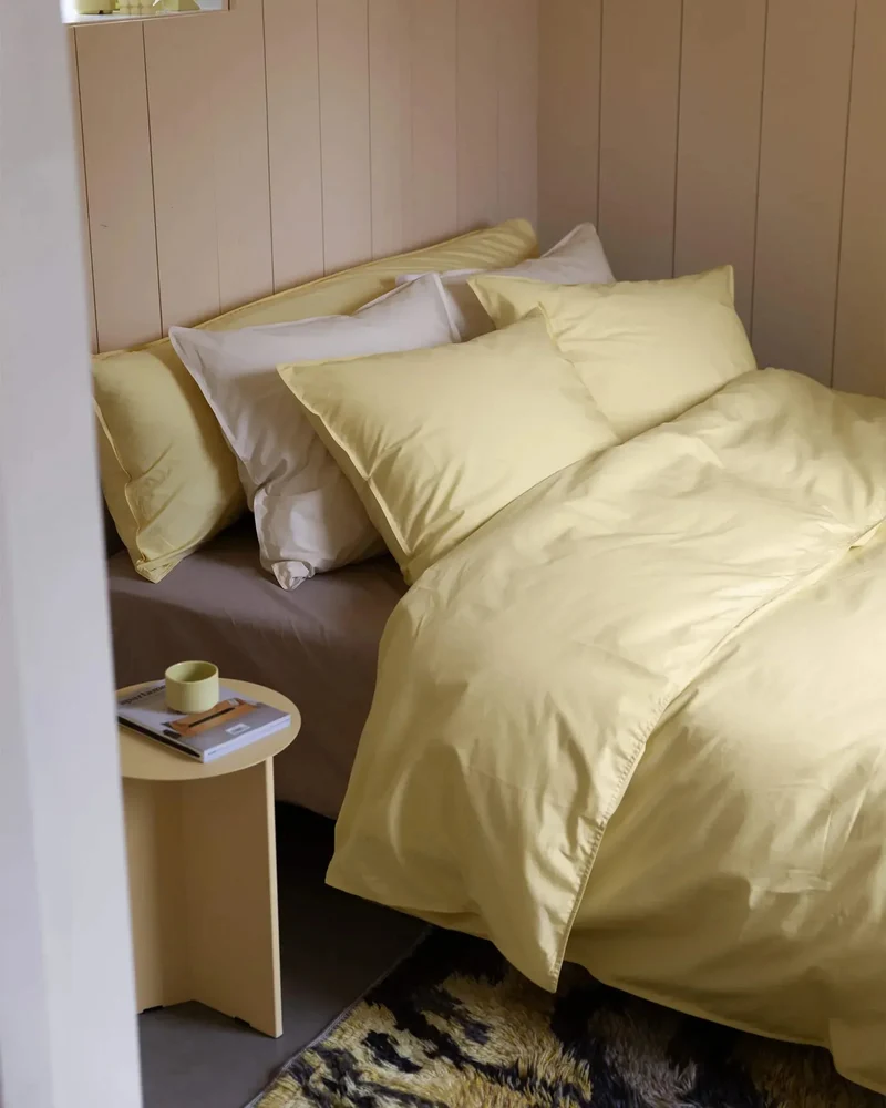 Kissenbezug aus Bio-Baumwolle (80 x 80 cm) • Butter Yellow