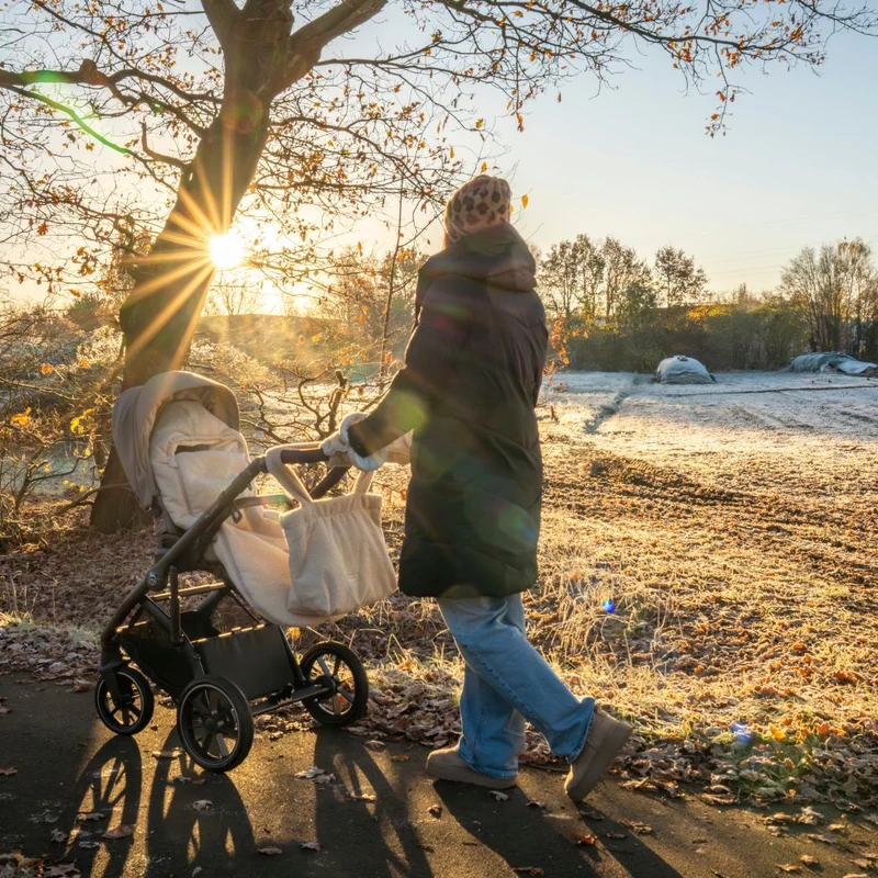 Winterfußsack Teddystoff Bouclé – für Kinderwagen & Autoschale
